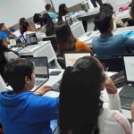 Assas students following an online classes Students of Université Paris II Panthéon-Assas following an online classes