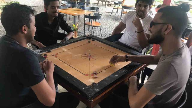Sport activities carrom competition Sport activities - Carrom competition