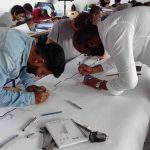 Student of ENSA Nantes working on their project Student of ENSA Nantes working on their project